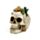 Totenkopf mit Pflanzen 