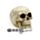 Totenkopf Metallschwert im Kopf