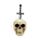 Totenkopf Metallschwert im Kopf