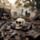 Totenkopf Metallschwert im Kopf