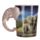 Elefant mit Savanne geformter Henkel Tasse