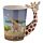 Giraffe mit Savanne geformter Henkel Tasse