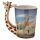 Giraffe mit Savanne geformter Henkel Tasse