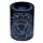 Dunkelblaue Speckstein Duftlampe mit geschnitztem Chakra-Symbol