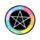 Chakra Pentagramm Räucherstäbchenhalter rund aus Speckstein