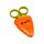 Foodiemals Cecil the Carrot Karotte Kinderschere in Halter