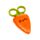 Foodiemals Cecil the Carrot Karotte Kinderschere in Halter