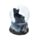 Schwarze Katze Schneekugel