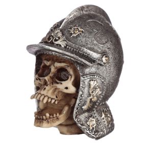 Grauenhafter Totenkopf mit Helm und Sonnenbrille