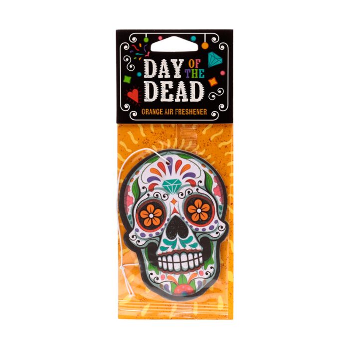 Day of the Dead Tag der Toten Orange Auto-Lufterfrischer 