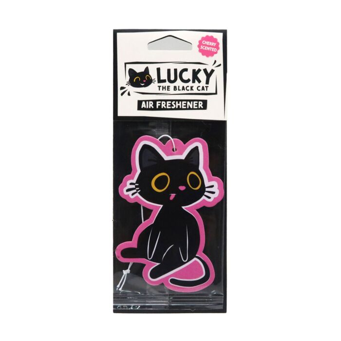 Lucky the Black Cat Schwarze Katze Kirsche Auto-Lufterfrischer