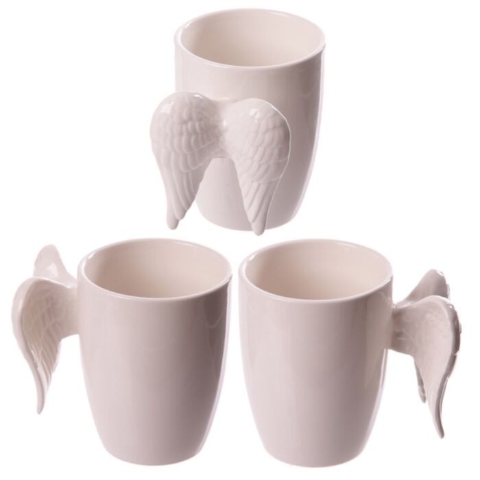Weiße Flügel Becher Engel 