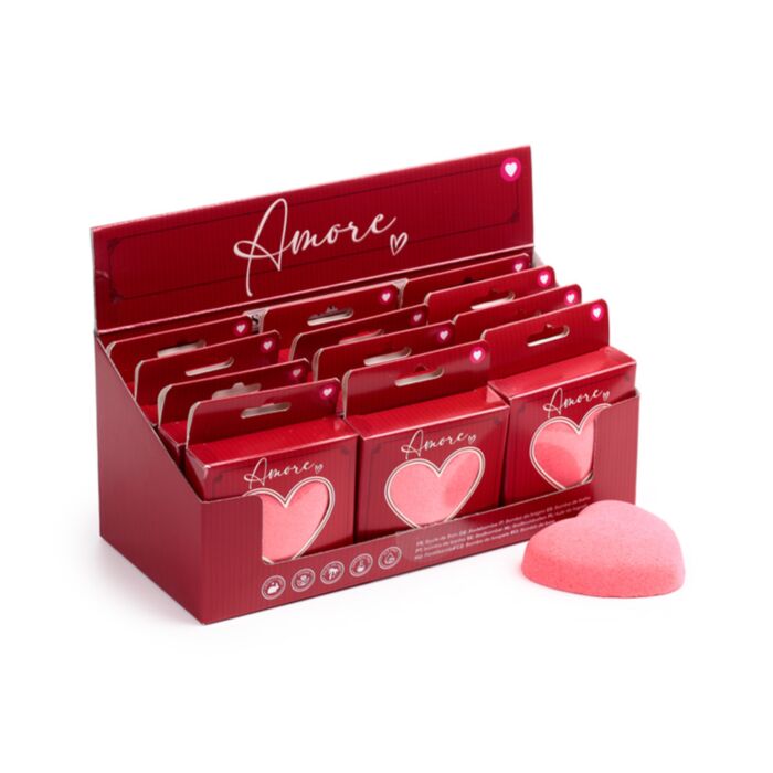 Amore Herzen Herz-Badebombe in Geschenkverpackung