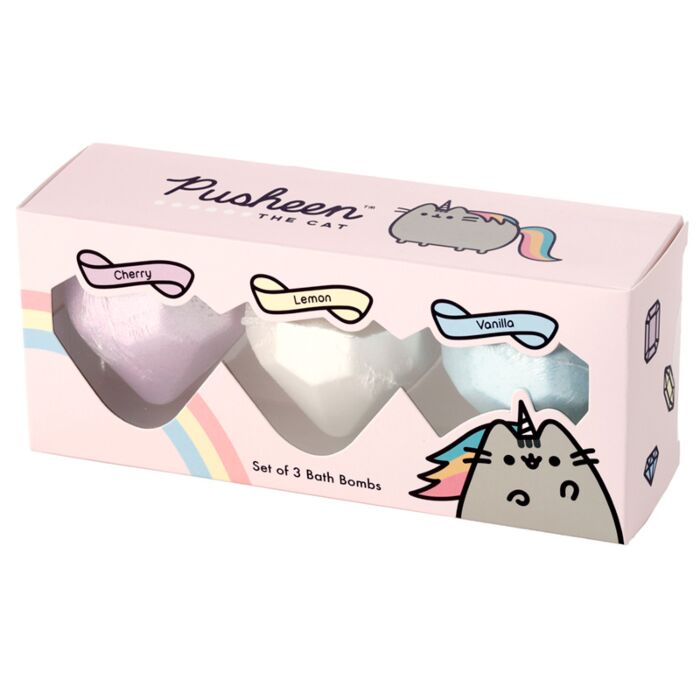 Pusheen the Cat Katze Badebomben 3er-Set - Früchte