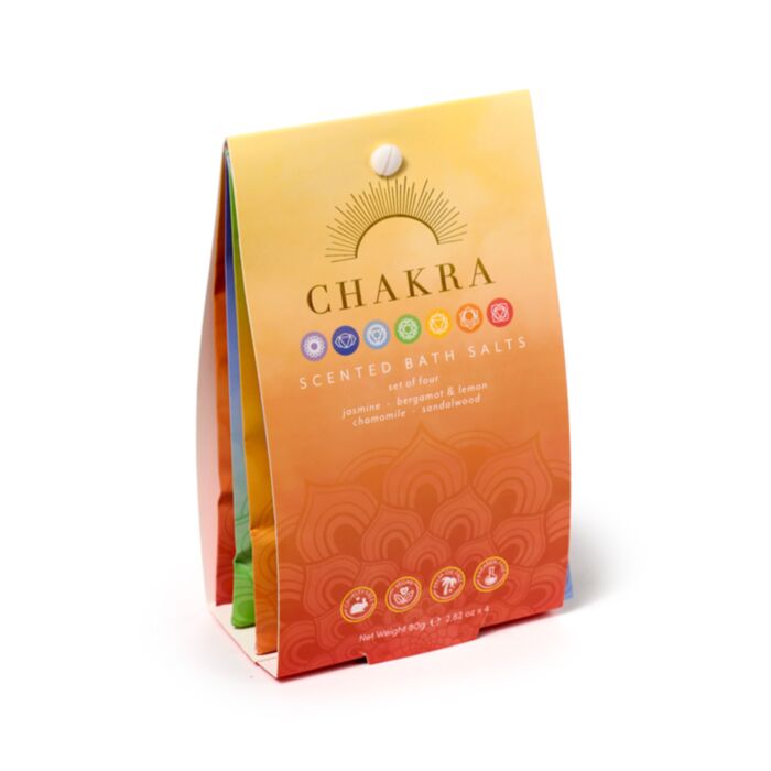 Chakra Badesalz-Päckchen 4er-Set