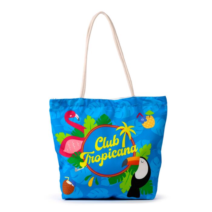 Flamingo Club Tropicana Canvas-Strandtasche