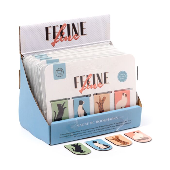 Feline Fine Katzen (Neu) Magnetische Lesezeichen Set