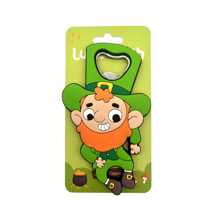 Glück der Iren Leprechaun Kobold PVC-Flaschenöffner