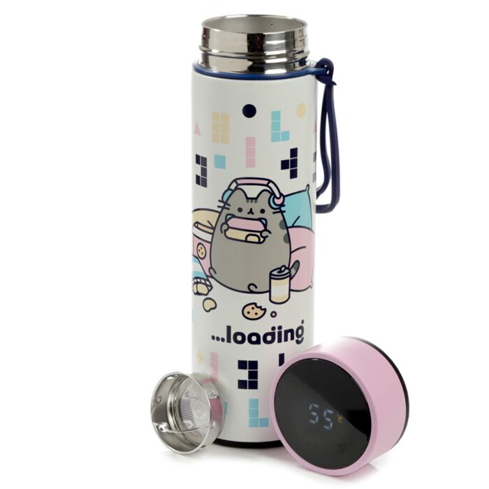 Pusheen the Cat Katze Computerspiele Isolierflasche mit Digital-Thermometer 450ml