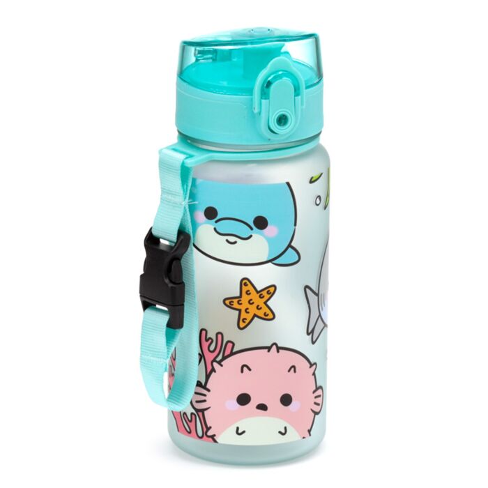 Adoramals Sealife Meerestiere Kinder Pop-Top bruchsichere Wasserflasche 350ml 