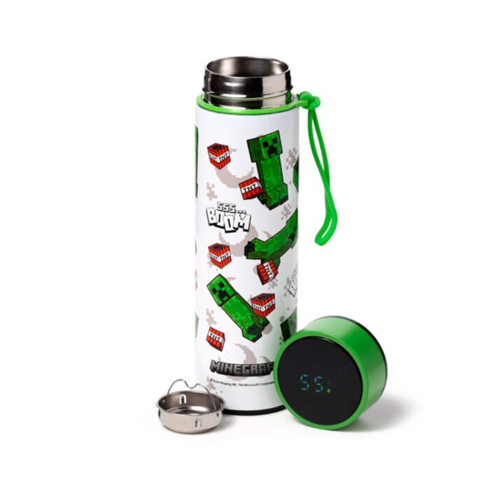 Minecraft 555 BOOM Isolierflasche mit Digital-Thermometer 450ml