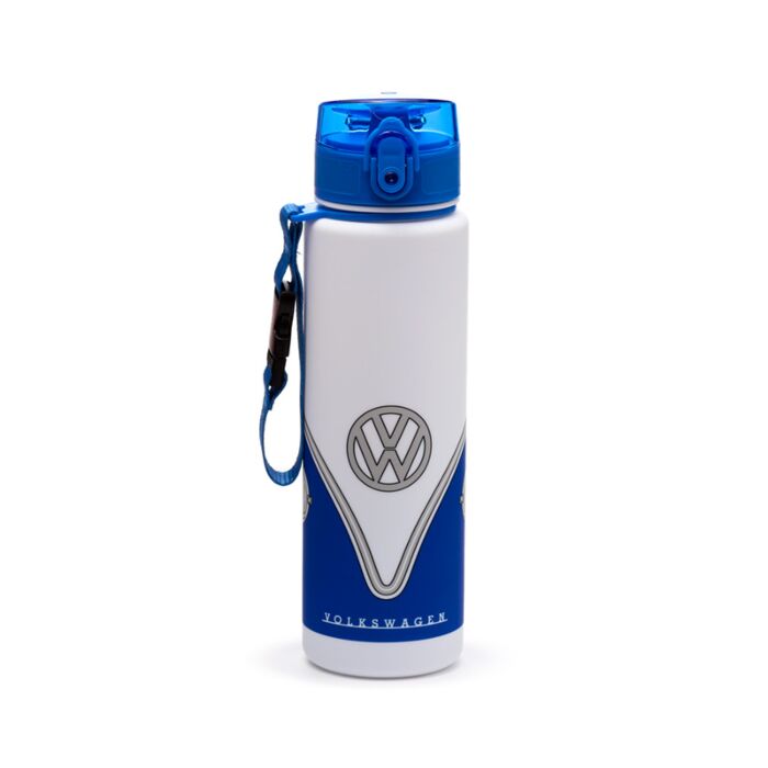 Volkswagen VW T1 Bus Bulli Blau Pop-Top bruchsichere Wasserflasche 600ml 