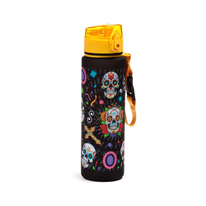 Day of the Dead Tag der Toten Pop-Top bruchsichere Wasserflasche 600ml 
