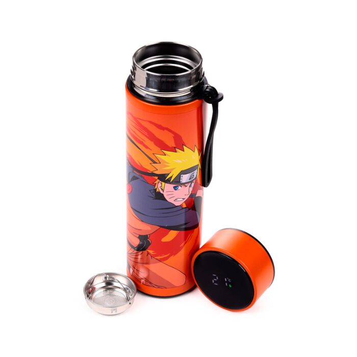 Naruto Anime Isolierflasche mit Digital-Thermometer 450ml
