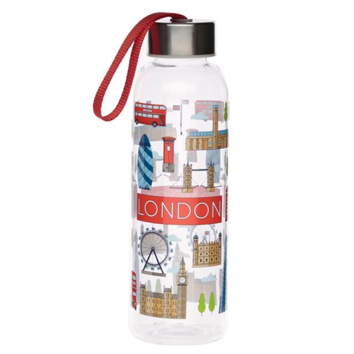 London Icons Wasserflasche mit Metalldeckel