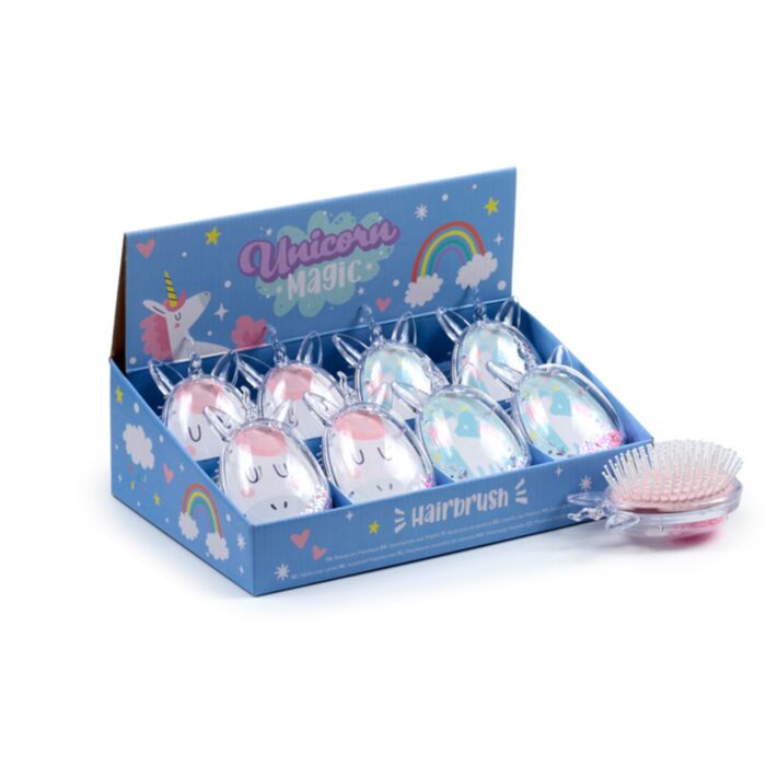 Unicorn Magic Einhorn Kopf Glitzer-Haarbürste 