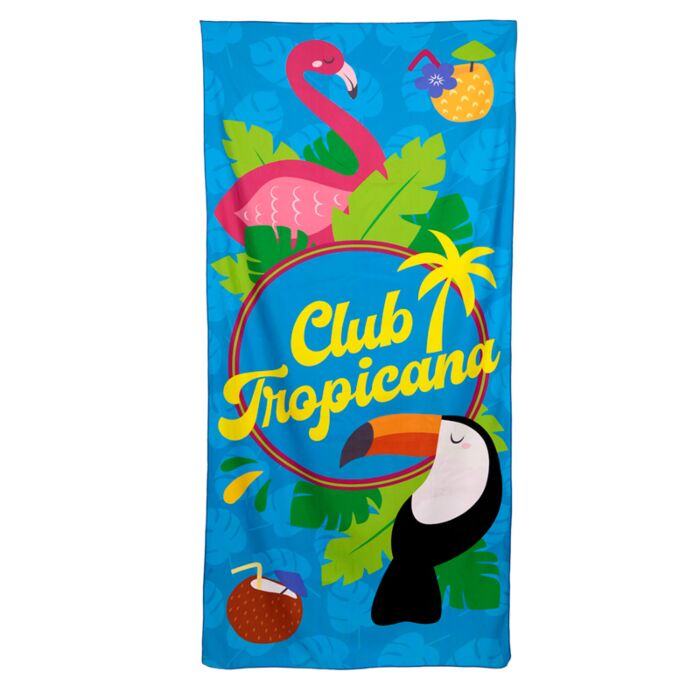 Flamingo Club Tropicana Mikrofaser-Strandtuch