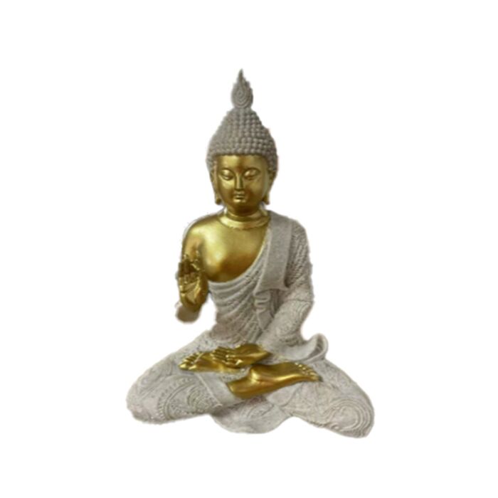 Meditation  Thai Buddha Sandstein & Gold Effect