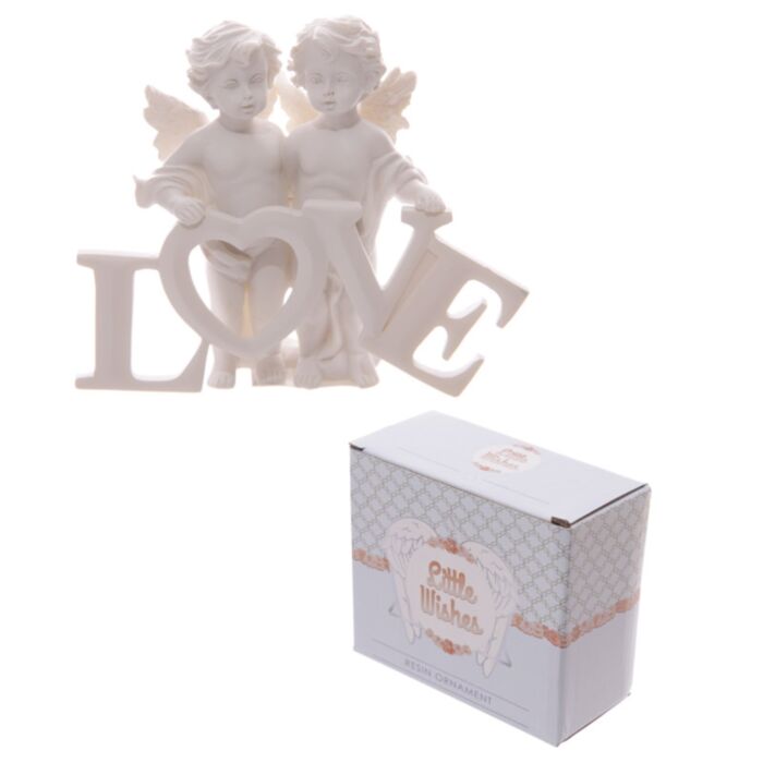 Engels-Duo mit LOVE-Schriftzug