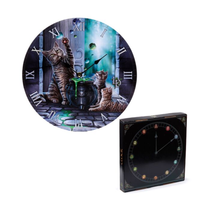 Lisa Parker Hubble Bubble Katze & Kätzchen Wanduhr