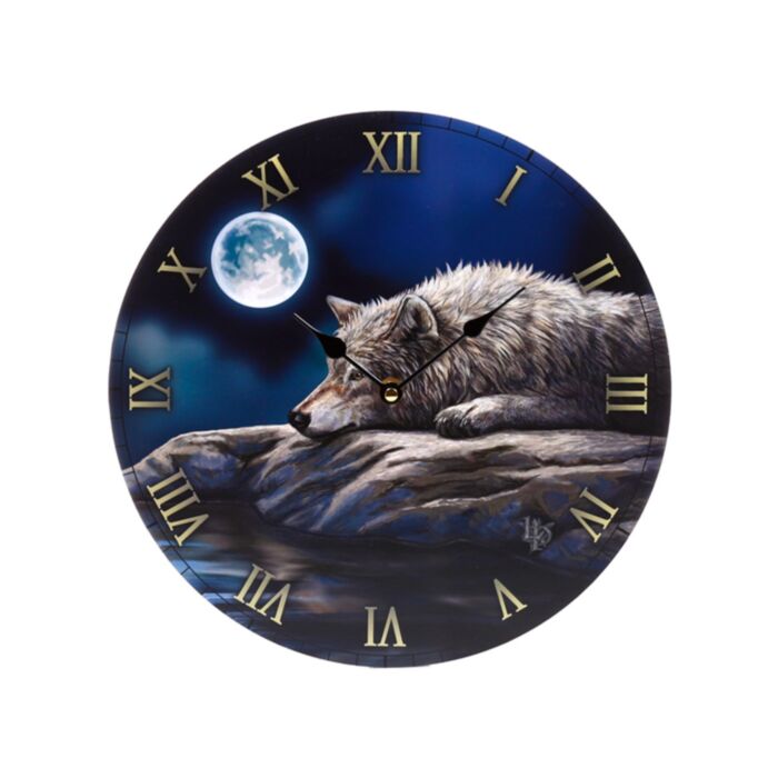 Lisa Parker Meditation Wolf Wanduhr