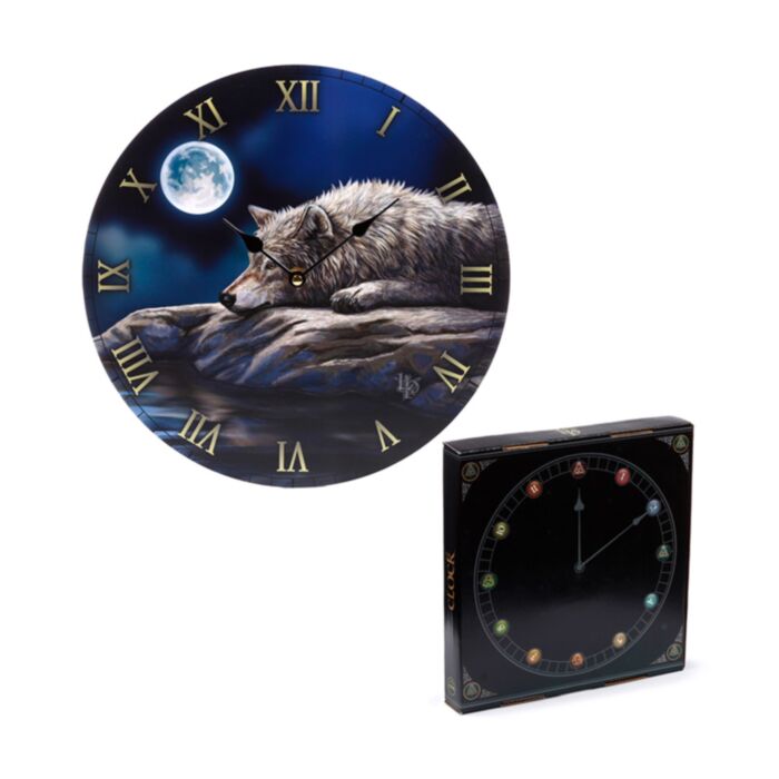 Lisa Parker Meditation Wolf Wanduhr