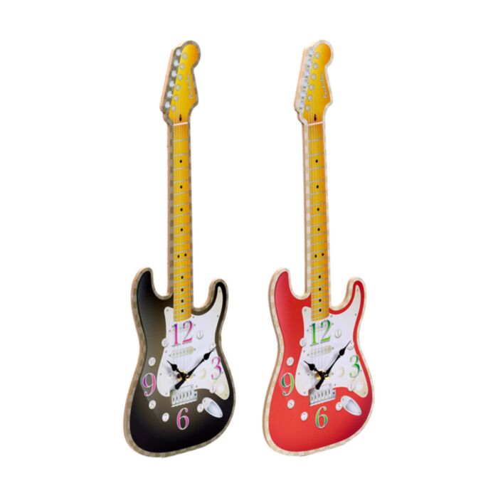 Figurative Gitarre Wanduhr