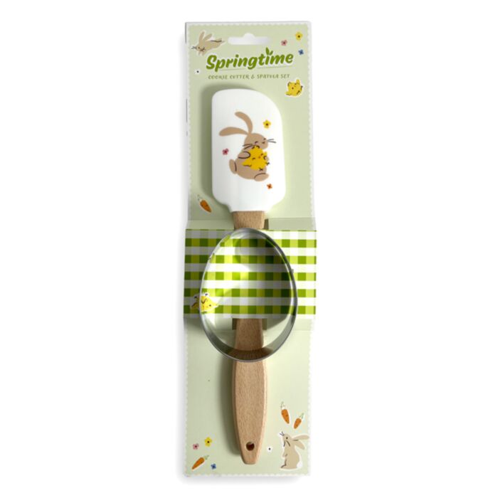 Springtime Hase & Ei Keksausstecher‑ und Teigschaber‑Set