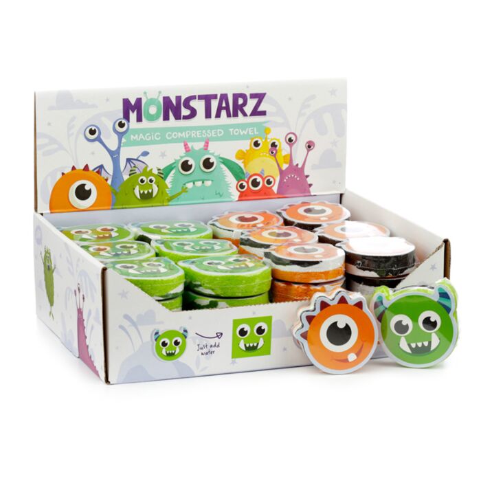 Monstarz Monster Komprimiertes Reisehandtuch Waschlappen