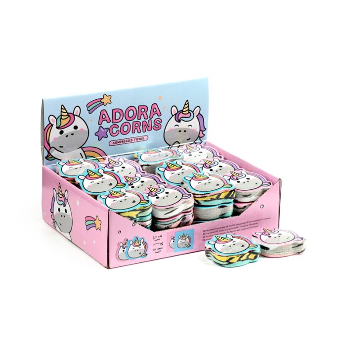 Adoramals Adoracorns Einhorn Komprimiertes Reisehandtuch
