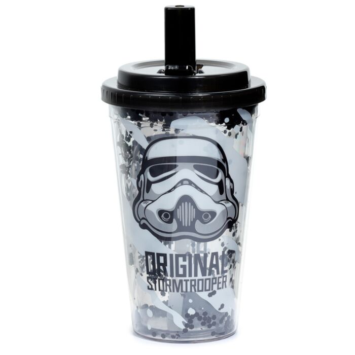 The Original Stormtrooper Becher mit Deckel & Flip-Strohhalm 500ml