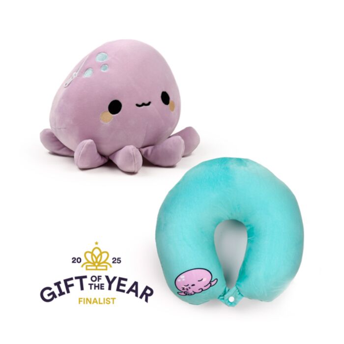 Swapseazzz Adoramals Ocean Oktopus Tintenfisch 2 in 1 Reisekissen & Plüschtier