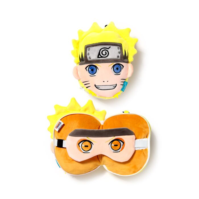 Relaxeazzz Naruto Anime Plüsch Reisekissen & Schlafmaske