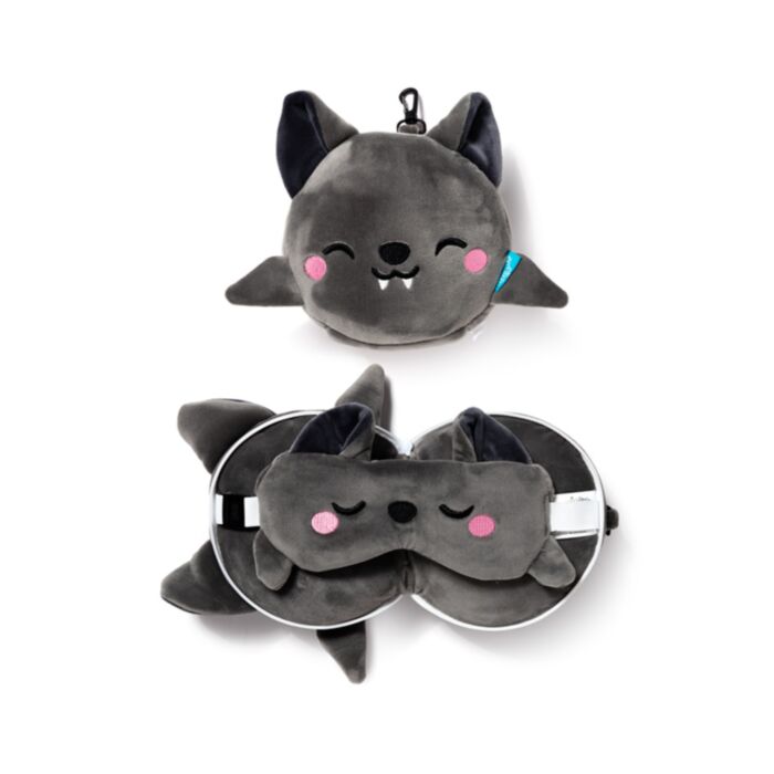 Relaxeazzz Adoramals Dexter the Bat Fledermaus Reisekissen & Schlafmaske