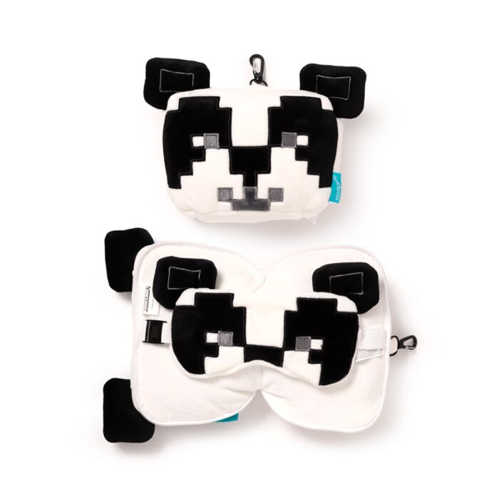 Relaxeazzz Minecraft Panda Plüsch Reisekissen & Schlafmaske