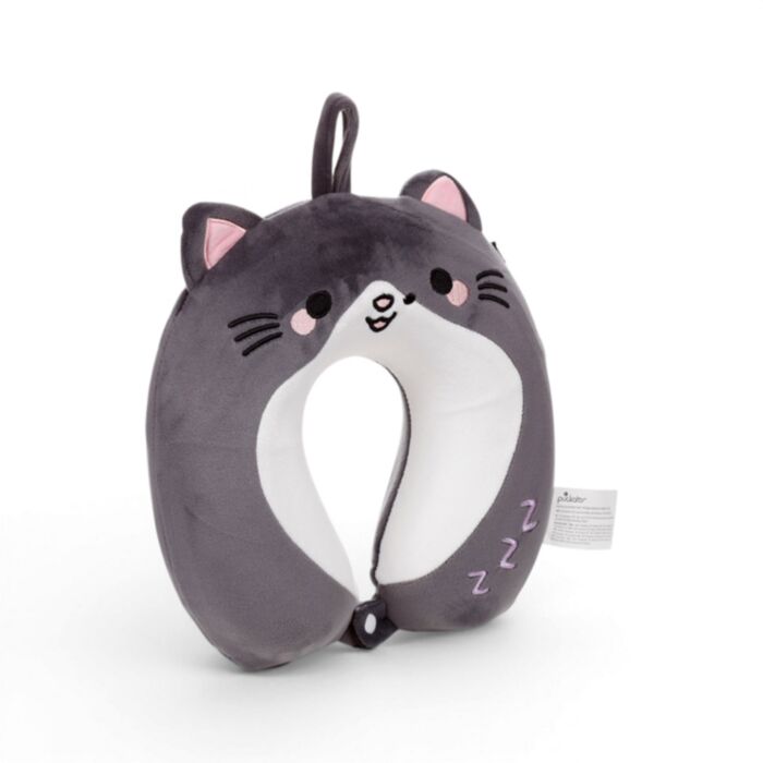 Relaxeazzz Adoramals Smudge the Cat Katze Kinder-Reisekissen aus Memory-Schaumstoff