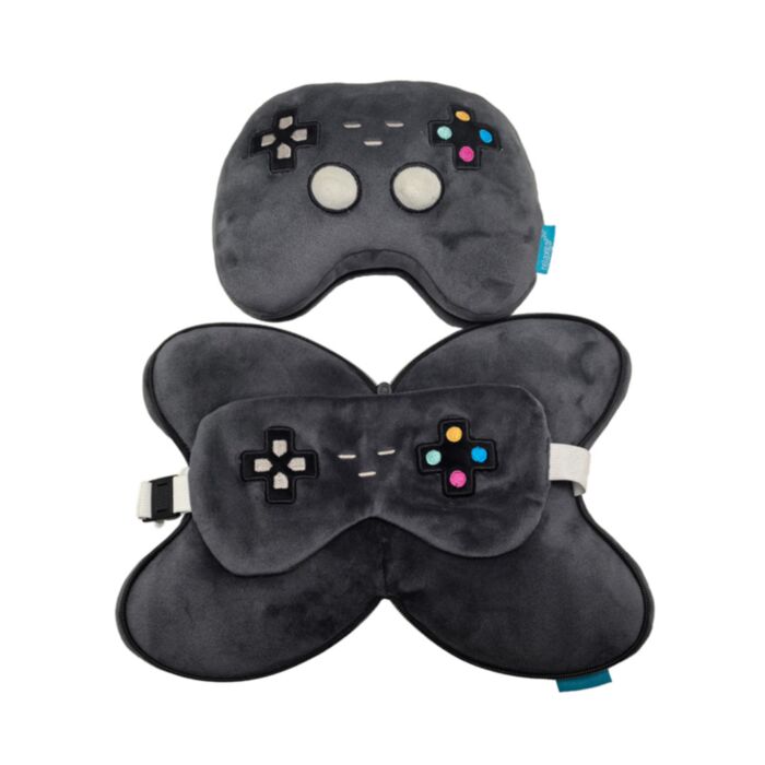 Relaxeazzz Game Over Game Controller Plüsch Reisekissen & Schlafmaske