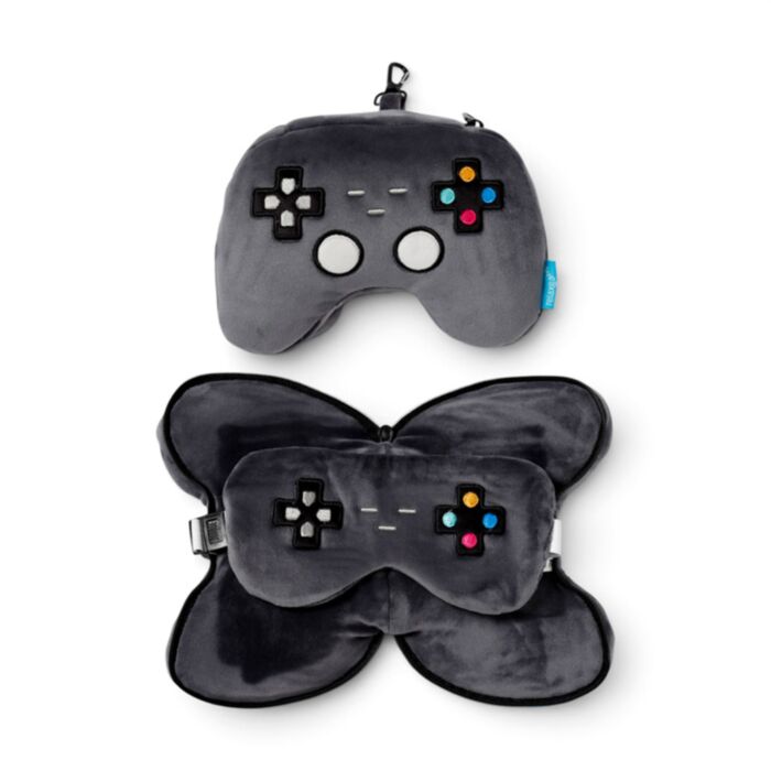 Relaxeazzz Game Over Game Controller Plüsch Reisekissen & Schlafmaske