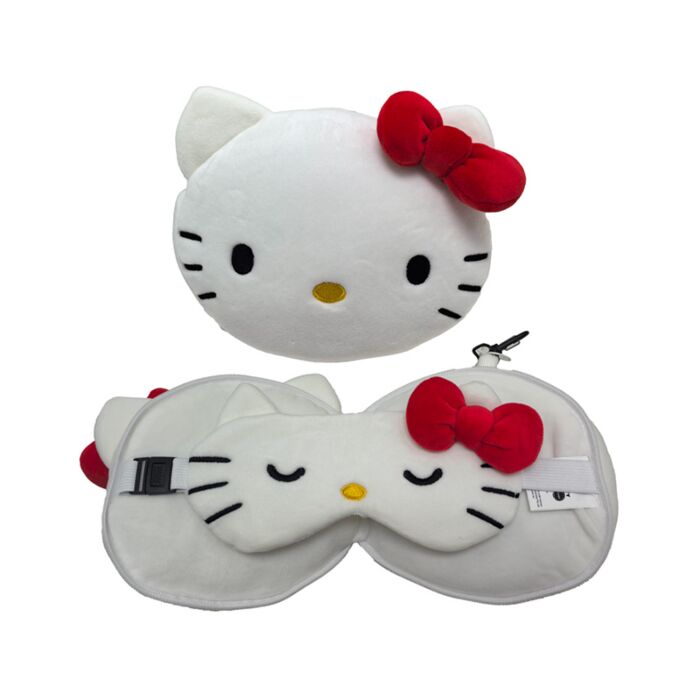 Relaxeazzz Hello Kitty Plüsch Reisekissen & Schlafmaske
