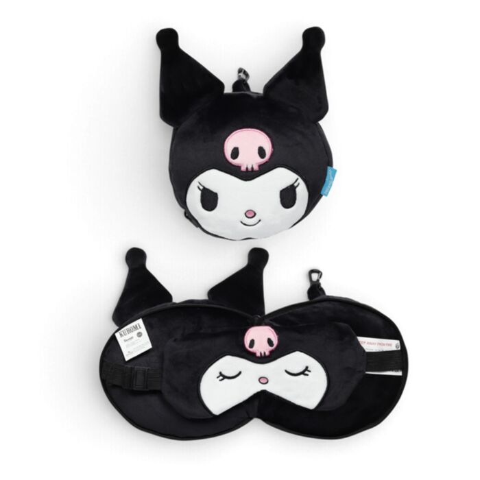 Relaxeazzz Kuromi Hello Kitty Hase Plüsch Reisekissen & Schlafmaske